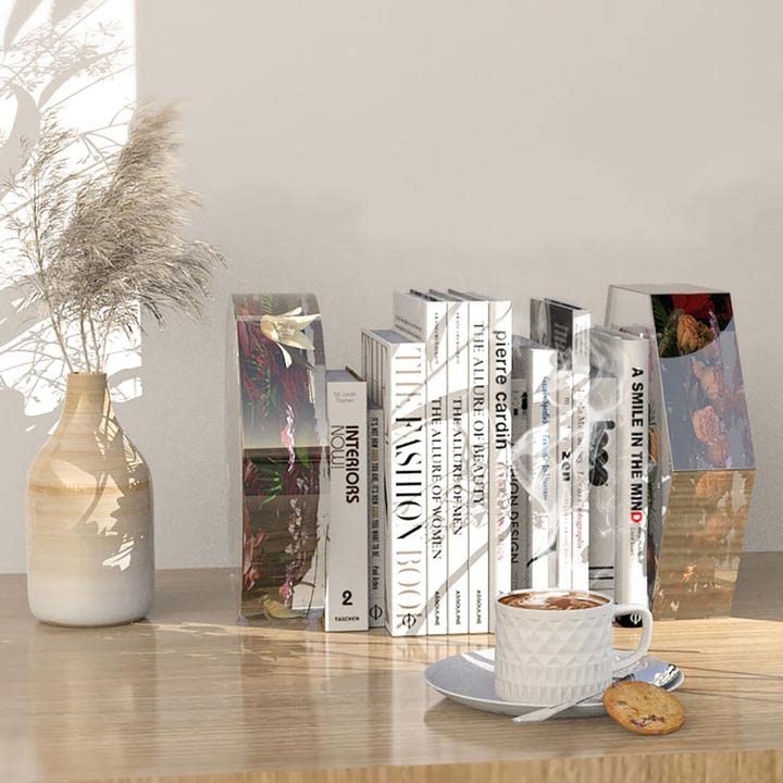 Bookends Resin Molds Set Book Stopper Organize Silicone Mold Crystal Epoxy Resin Molds for Books Office Desktop Organizer (Heart Shape, Round, Hexagon) - color: 3 Bookend molds