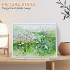 CHEPULA Heavy Acrylic Display Stand, Tabletop Art Display Clear Easel Stand for Books, Plates, Pictures, Frames