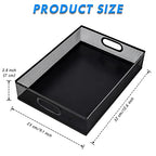 Desk Drawer Organizer, A4 Large Metal Mesh Desk Rrganizer Tray, Versatile Storage Box Set for Office Home Supplies,13 x 9 inches - color: Black A4 L