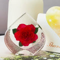 Real Rose Specimen in Heart-Shaped Clear Resin - Preserved Natural Rose Flower, Romantic Keepsake, Unique Home Decor (2.68" x 1.5" x 1.3") - color: Heart-shaped Rose (2.68" X 1.5" X 1.3")
