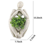 Large Planters for Outdoor Indoor Plants Head Face Planter Pot Unique Succulent Planters Flower Vase with Drainage Hole Thinker - color: Man