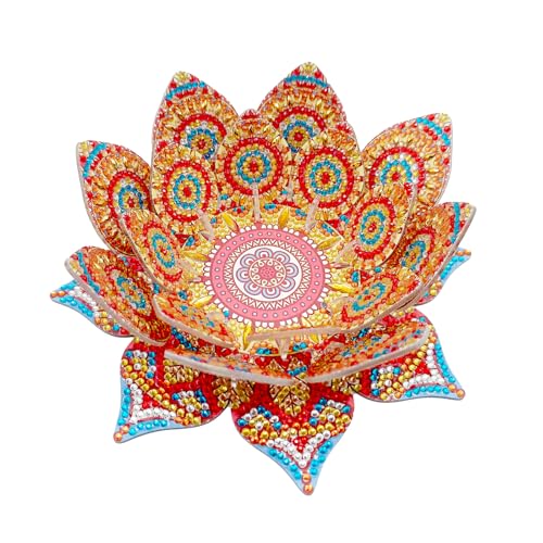 5D DIY Diamond Art Painting PVC Flower Candle Holders Tealight/Tea Light/Votive Candle Holder, for Table Centerpiece Home Décor Party Wedding Dinning-Flower05 - color: Flower05