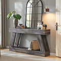 60" Farmhouse Entryway Table with Drawer, Entry Table with Storage, Sofa Table for Living Room, Behind Couch, Sofa(Dark Rustic Oak) - color: Dark Rustic Oak