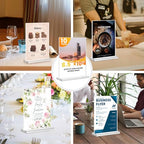 Acrylic Sign Holder 8.5x11, 10 Pack Clear Table Plastic Vertical Clear Double Sided Flyer Display, Picture Menu Stand Paper Holder Photo Sign Holder Suitable for Restaurants Office Store Show Fair - color: Vertical 10 Pack 8.5x11