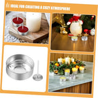 Operitacx 300 Pcs Aluminum Candle Cups with Wicks 1.49X1.49X0.55In Tea Light Containers for DIY Candle Making Home Decor Craft Projects - size: 300Pcs