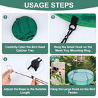 2Pcs Bird Seed Catcher for Outdoor Feeders, Bird Feeder Trays to Catch Seed, Upgraded Version Can Prevent Strong Winds. (20 inches) - style: 20 inches