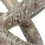 Creative Co-Op Modern Decorative Marble Link Knot, Beige - color: Beige