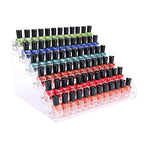 BTremary Clear Nail Polish Paint Organizer Holder Rack Shelf 6 Tier Acrylic Tattoo Ink Essential Oil Display Stand Holds Up to 48-96 Bottles for Table (Fit 1-2oz Bottles) - size: 6 Tiers Tabletop Rack