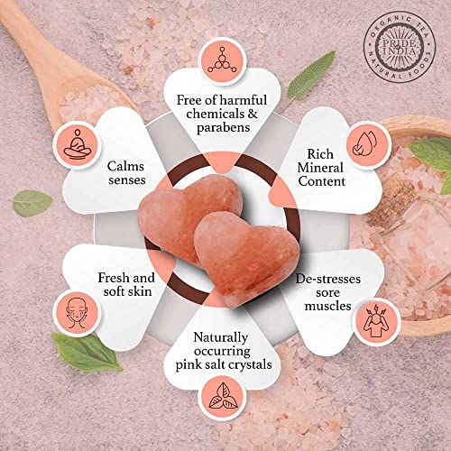 Pride Of India Pink Salt Crystal Accessories (Pink Salt Crystal Soap - Heart Shape) - color: Pink Salt Crystal Soap - Heart Shape