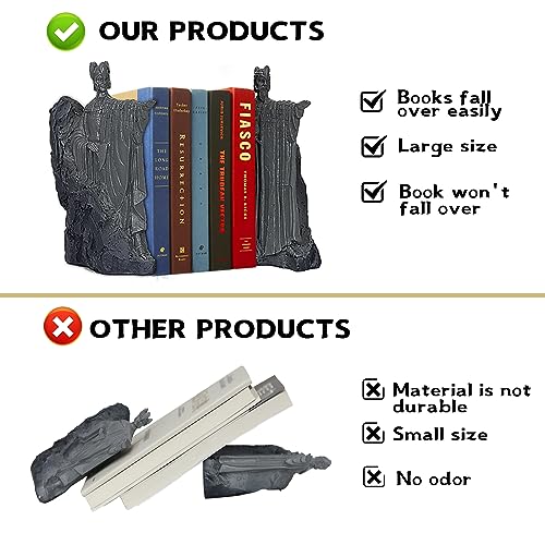 Large Decorative Bookends, 6.7" Book End Resin Collectibles, Decorative Book Stopper Binder and Dividers for Library Office Home(6.7") - size: 6.7"
