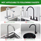 LVJING 17” x 5.5” Silicone Faucet Handle Drip Catcher Tray Mat, Silicone Faucet Mat Dish Soap Sponge Holder for Kitchen Sink, Drying Mat for Kitchen Counter Bathroom Kitchen Sink Splash Guard - Grey - size: 17” Grey