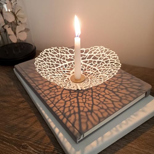 OShadow Leaf Candleholder - Candle Sticks Holder Decor for Coffee Table Decor - Decorative Candle Holders for candlesticks - Flower Shaped Candle Holder - Taper Candles - Leaf Decor for Shelf Decor - size: 1 pc Leaf Candle Holder