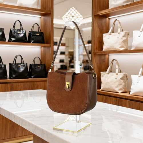 Acrylic Purse Stands for Display, 3 Pack 14" to 24" Adjustable Height Clear Purse Holder Stand, Counter Bags Hanging Organizer Handbag Rack for Closet Retail Vendor Commercial Store - size: 3-Pack, L (13.5"-24")