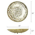 BBH Home's Handmade Gold Novelty Shaped Aluminium Tray 5.51 x 5.51 x 1.37 AMBBVK063AB2020 - color: Gold