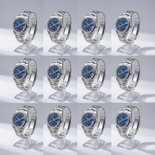 12 Pcs Professional Watch Display Stand Holder, Showcase Organizer for Jewelry and Timepieces