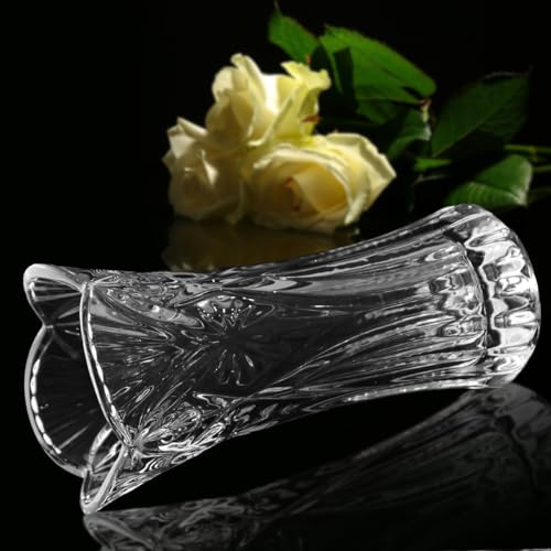 CS Crystal Vase 12-inch high, Cabbage Design, for Flowers & Decor. Lovely Nice Shiny Piece. Perfect as a Gift, Suitable for All Occasions - style: Cabbage Design