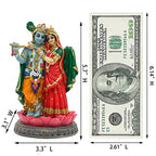 alikiki Indian God Radha Krishna Statue - 5.7”H Hindu Goddess Radha and God Krishna Sculptur India Murti Item Home Office Temple Mandir Shrine Altar Pooja Item - size: 5.7”H