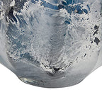 Deco 79 Glass Handmade Decorative Vase Blown Centerpiece Vases, Set of 2 Flower Vases for Home Decoration 12", 11"H, Blue
