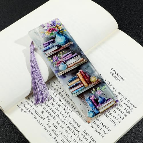 Colorful Art Flower Bookshelf Bookmark - Romantic Artsy Vibe Bookmarks, Perfect Reading Gift for Book Lovers, Bookworms and Friends (2pcs/Set A) - style: 2pcs/set A