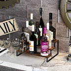 YINMIT Wooden Display Riser Stand, Tiered Perfume and Cologne Organizer Stand, 3 Tier Spice Rack Organizer, Rustic Display Shelf for Candles (3 Tier) - color: 3 Tier,Brown