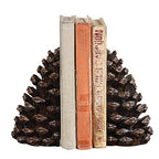 Creative Co-Op Pinecone Shaped Resin Bookends (Set of 2 Pieces) - color: Bronze