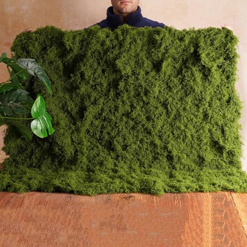 USMOLA Fake Moss Mat, Artificial Moss Table Runner for Wedding Decor Table Centerpieces Fairy Garden Crafts Indoor Green Faux Grass Wall Decor (Green: 39 x 39Inch / 100 x 100cm) - color: Green: 39 X 39inch / 100 X 100cm