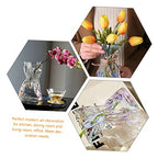 Alipis Glass Floral Vase Abstract Art Large Size Home Decor Centerpiece for Table