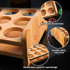 INFTYLE Shot Glasses Set Shot Glass Tray Holder with 12 Holes Serving Stand Organizer for Tequila Whiskey Brandy Vodka Rum Party Club Bar Home Spirit Tasting Gift (Only Tray, Cups Not Included) - style: 3x4 short