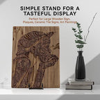 IPAME 10 Inch Large Plate Stands for Display - Metal Plate Holder Display Stand + Small Easels Picture Stand for Book, Platter, Plaque, Photo Frame, Tabletop Art (2 Pack) - size: 10 Inch