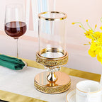 Candle Holder, Pillar Candle Holders, Crystal Candlesticks Holder for Wedding, Parties, Events, Chirstmas,Home Decor, Table Centerpieces CH028D (S) - size: Gold ( S )