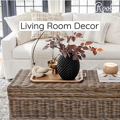 Rool Coffee Table Decor Book Shelf Decor Accents Home Decor Console Table Decorative Items Living Room Wood Knot Decor Chain Link Decorations Beige - color: Beige