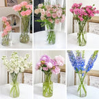 24 Pack 6 Inch Glass Vases, Clear Glass Vase Bulk Flower Cylinder Vases for Centerpieces Table Home Wedding Decorations (6"x3.4", 6"x2.6")