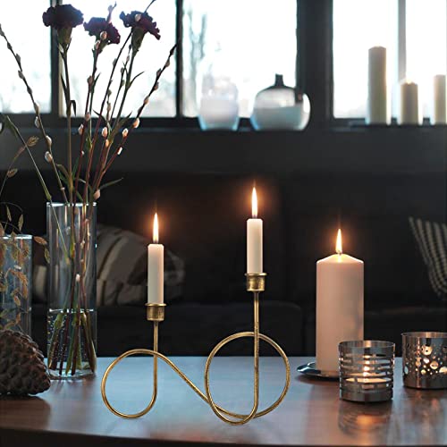 Twisted Brass Style Candle Holder, Candlestick Holder for Table Decoration, Holiday, Wedding, Housewarming - size: Size A