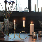 Twisted Brass Style Candle Holder, Candlestick Holder for Table Decoration, Holiday, Wedding, Housewarming - size: Size A