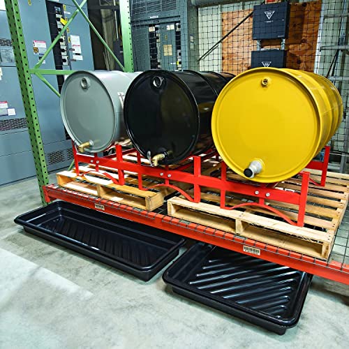 PIG Containment Tray - Rim to Rim Dimensions 52.25" L x 16.25" W x 5" H Utility Tray - Interior Bottom Dimensions 48" L x 12" W - 11.96 gal. Sump Capacity - PAK918 - size: 52.25" x 16.25" x 5"