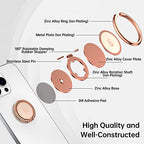 Syncwire Cell Phone Ring Holder Stand, 360 Degree Rotation Finger Ring Kickstand with Polished Metal Phone Grip for Magnetic Car Mount Compatible with iPhone, Samsung, LG, Pixel - Rose Gold - color: Rose Gold, size: 1 Pack