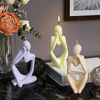 3 Pcs Thinker Statue Silicone Resin Mold Abstract Sculptures Figurines Decoration Office Desk Articles Ornaments Epoxy Silicone Casting Molds for Gifts, 3D DIY Making Home Display Crafts