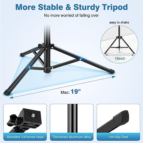 70" Phone Tripod with Remote & Holder, Portable Cell Phone Stand, Selfie Stick for Video Recording, Compatible with iPhone 14/13 Pro Max/Android/Camera - size: 70"