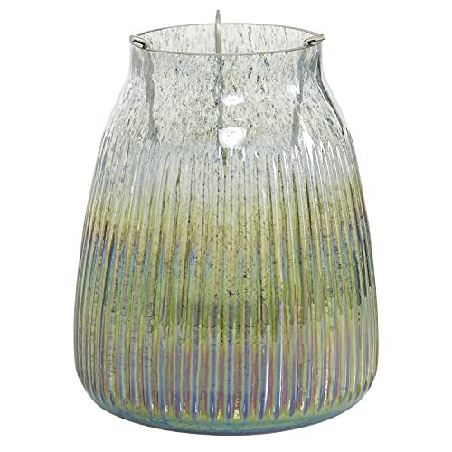 Deco 79 Glass Round Candle Holder, 6" x 6" x 7", Multi Colored - size: 6" x 6" x 7"