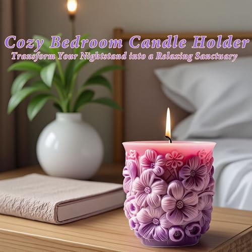 1 Pc Floral Relief Resin Silicone Planter Mold 3D Daisy Flower Concrete Mold for Casting DIY Succulent Pots Vase Home Decor Crafts Candle Holder Handmade Storage Rings Jewelry Storage Box - color: Daisy Resin Mold