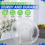Microwave Plate Replacement for 12” W10337247 W11367904 Whirlpool Microwave Glass Plate - Rotating Oven Microwave Turntable Plate - Spinning Dish Tray Turntables For Better Reheating and Cooking - size: 12"