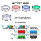 IFOLAINA LED Light Base Lighted Display Stand for Crystal 3D Photo Glass Art Tumbler RGB Multicolor Lighting Round Pedestal USB Battery Operated - Flat - size: Flat