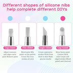 3 Pcs Nail Art Sculpture Pen, Dual Tipped Silicone Nail Tools, Silicone Head Acrylic Handle Nail Art Brushes, Rhinestone Nail Polish Carving Pen, Nail Art Tools for Home Salon(White, Pink, Blue) - color: White, Pink, Blue