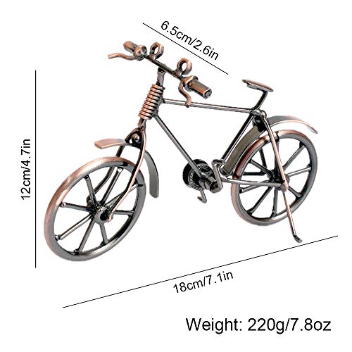 Bicycle Decor Unique Metal Bicycle Home Office Bike Decoration Art Ornaments Figurines Bike Red Copper Bike Decor Iron Decorative Bicycle Classic Bike Sculpture for Children Toys Gifts
