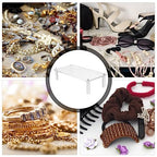 iplusmile Clear Acrylic Jewelry Stand 7.87X3.14X1.96In Single-Tier Display Organizer for Bracelets Watches and Accessories Compact Home Decor Display Shelf Riser
