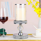 Pillar Candle Holders, Candle Holder for Pillar Candle, Candlesticks Holder, for Wedding, Dining Coffee Table, Home Centerpices, Home Decor CH00XS - size: 1 crystal ball