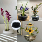 Floral Frogs for Flower Arrangements, 2.4" Round Metal Flower Frog Vase Arranger Black Pin Holder for Ikebana, DIY Flower Craft Arrangements (60mm Black) - color: 60mm Black