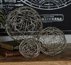 Deco 79 Metal Geometric Decorative Sculpture Home Decor Statues, Set of 3 Accent Figurines 8", 6", 4"D, Silver