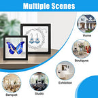 Linkstyle 10PCS Challenge Coins Display Stand Holder, 3D Floating Frame Transparent PE Floating Display Case, Jewelry Storage Box Suspension Frame for Medal, Medallion, Stamps - size: 4.3x4.3in, 5.5x5.5in