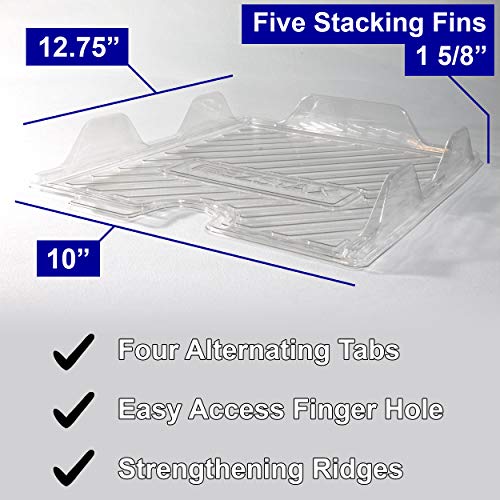 File Organizers - Letter Size, Stackable Trays for Desk - for Office Files, Mail, Documents - 12 Pack, Clear - size: 12 Pack